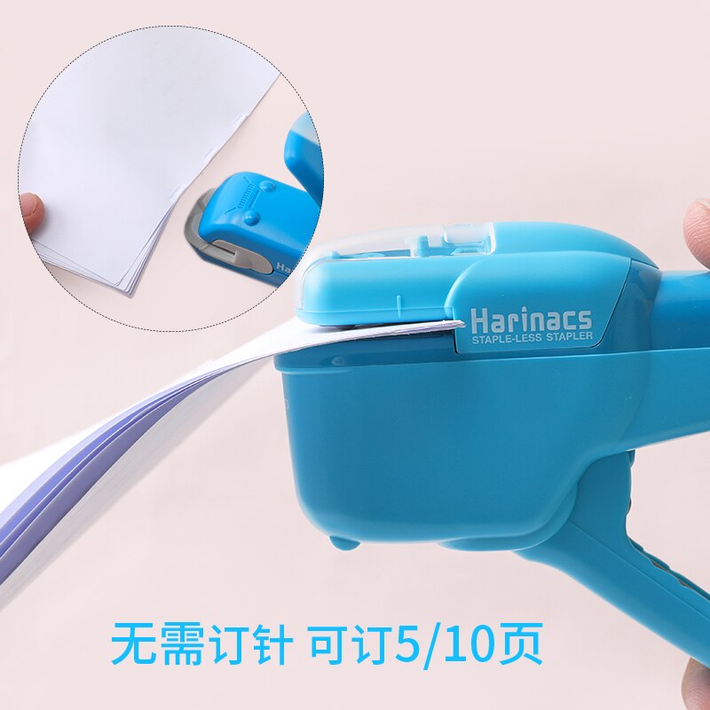 KOKUYO Safe Easy Use Large Press Type Harinacs Staple-Free Manual Stapler Embossing Plier Stapler Office Stationery