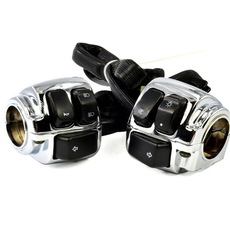 oben 25 MM lenker Chrom motorrad schalter moto Regler für harley SOFTAIL DYNA SPORTSTER V-Stange motorrad