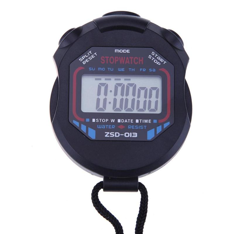 Waterproof Sports Stopwatch Handheld Digital LCD Sports Stopwatch Chronograph Counter Timer with Strap