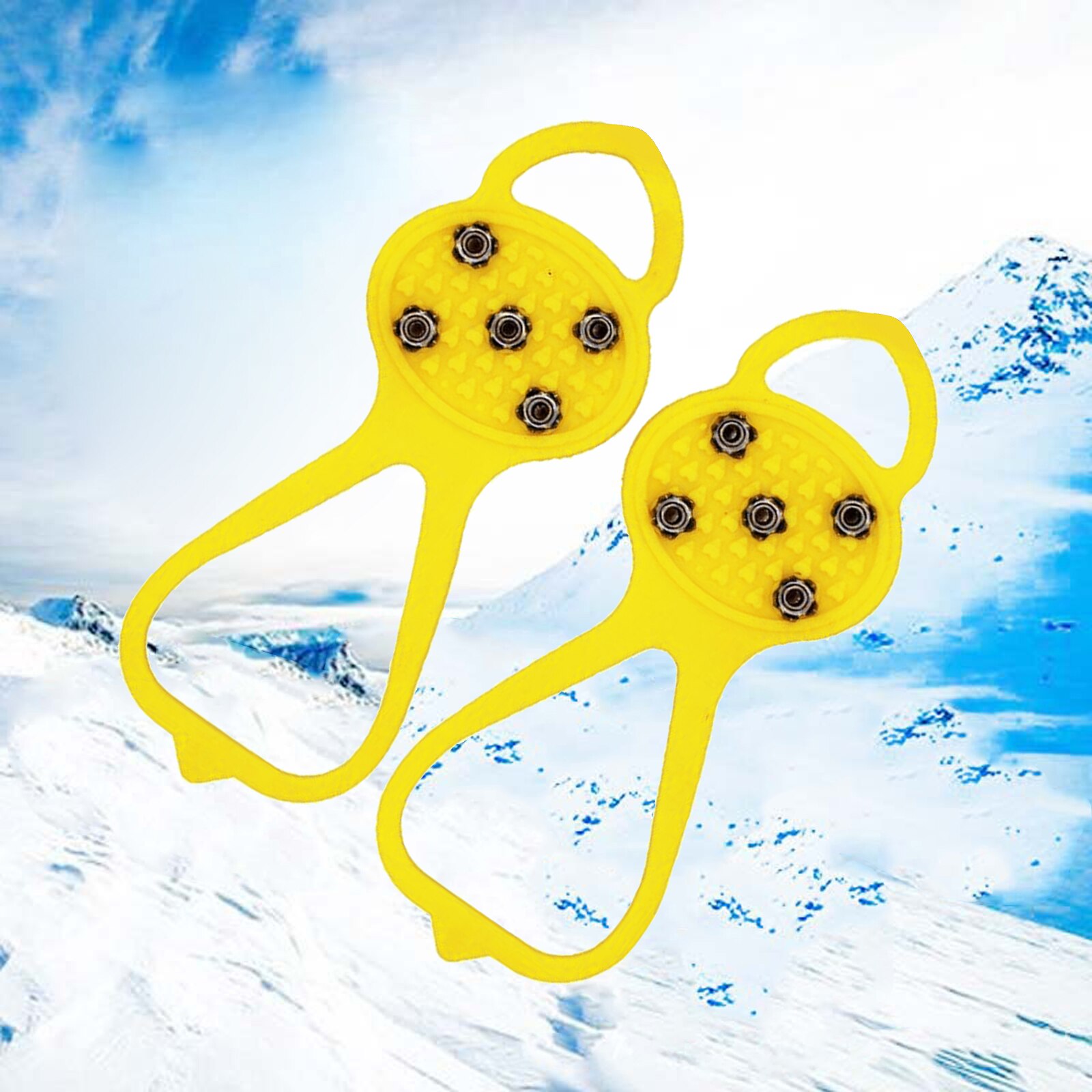 Tacos antideslizantes para escalada, tacos de Crampon de Color sólido, tacos de tracción, tacos para senderismo, nieve y hielo