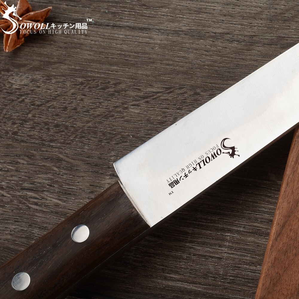 Sowoll japansk sashimi kniv yanagiba filéknivar sushi tyskland 40 cr 15 mov stål kock klyfta lax småskiva skalning