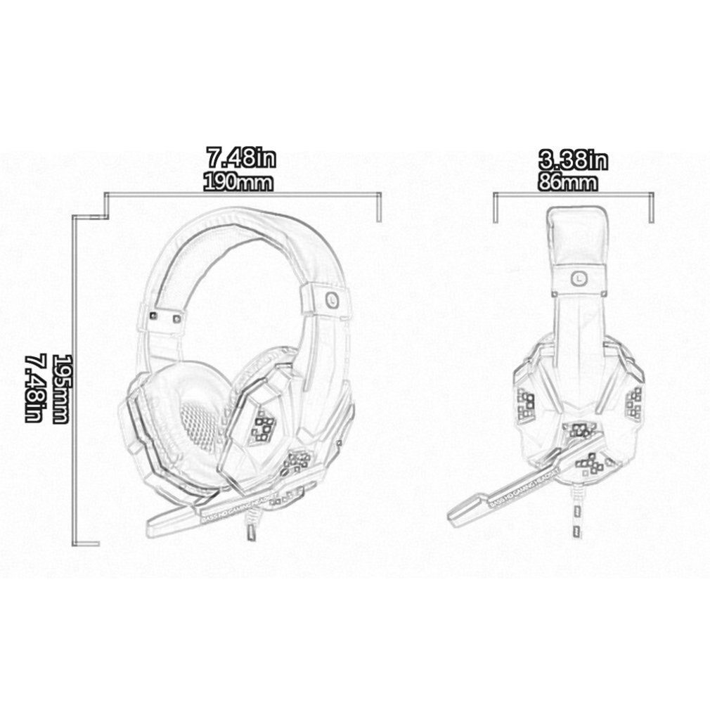 Datamaskin headset til  ps4 søle luminescens hodetelefoner pc lysende hodetelefoner headset til spilling kablede hodetelefoner