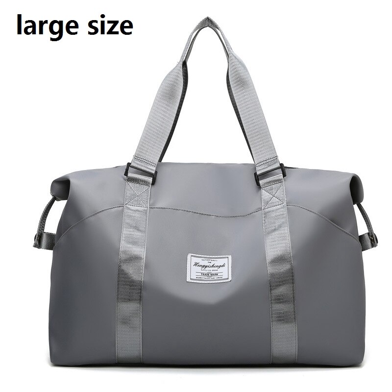 Unissex náilon bolsa de viagem de grande capacidade de mão dos homens pacote de bagagem de armazenamento organizador duffle sacos weekender durante a noite saco: gray large