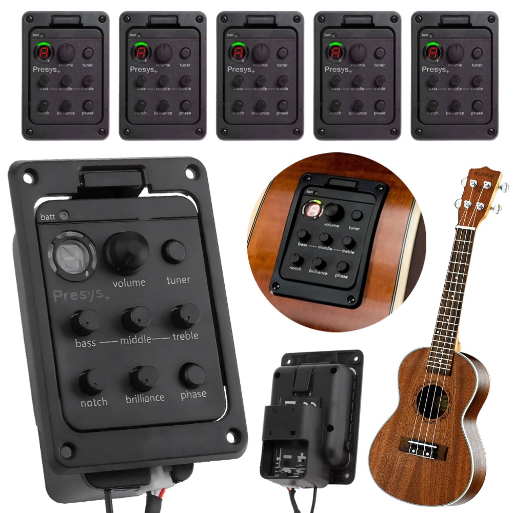 201 Klassieke Akoestische Gitaar EQ Tuner Piezo Pickup Onboard Voorversterker Systeem 4-Band Equalizer voor Presys +