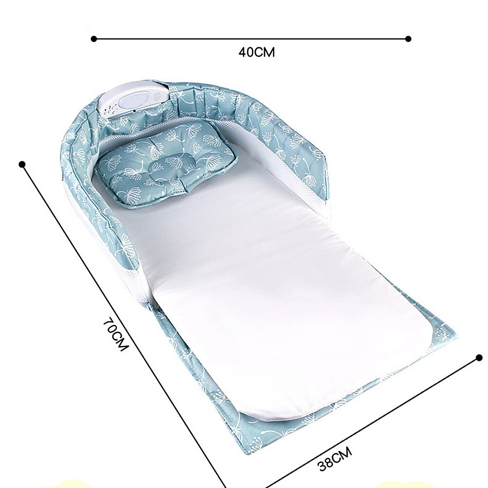 Tragbare Separaten Bett MusicLight Multifunktionale Krippe Energie Baby Schlaf Reise bett Unabhängige Schlaf Löwenzahn Trennung Bett