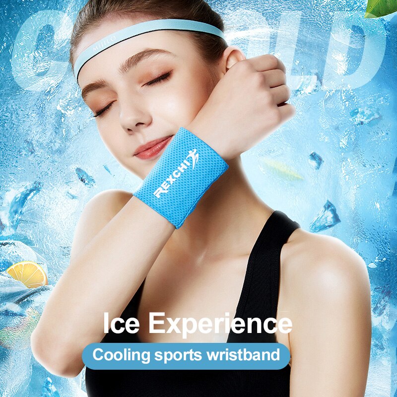 Ice Feeling Wristband Elastic Bandage Hand Sport Wristband Gym Support Wrist Brace Wrap Carpal Tunnel Sports Safety Accessories
