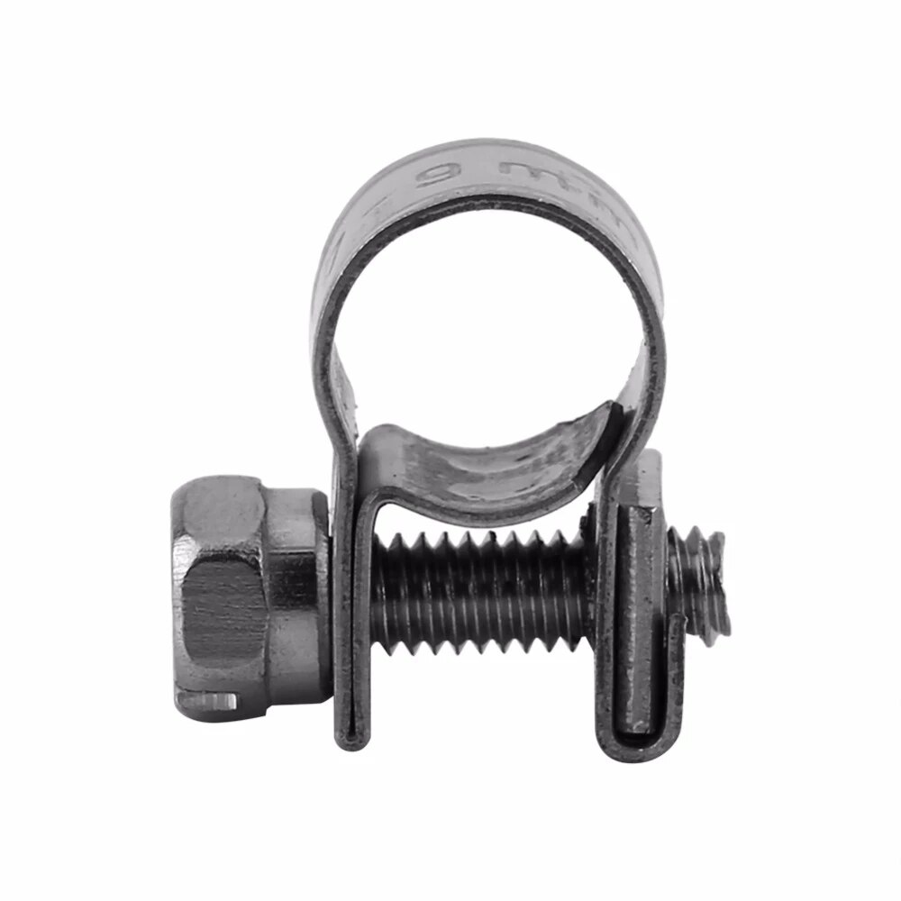 10 stücke/einstellen 304 Edelstahl Mini Schlauch Klemme Kleine Befestigung Rohr Klemmen Marine Edelstahl Rohr Klemme Armaturen Kraftstoff linie Clips Klem