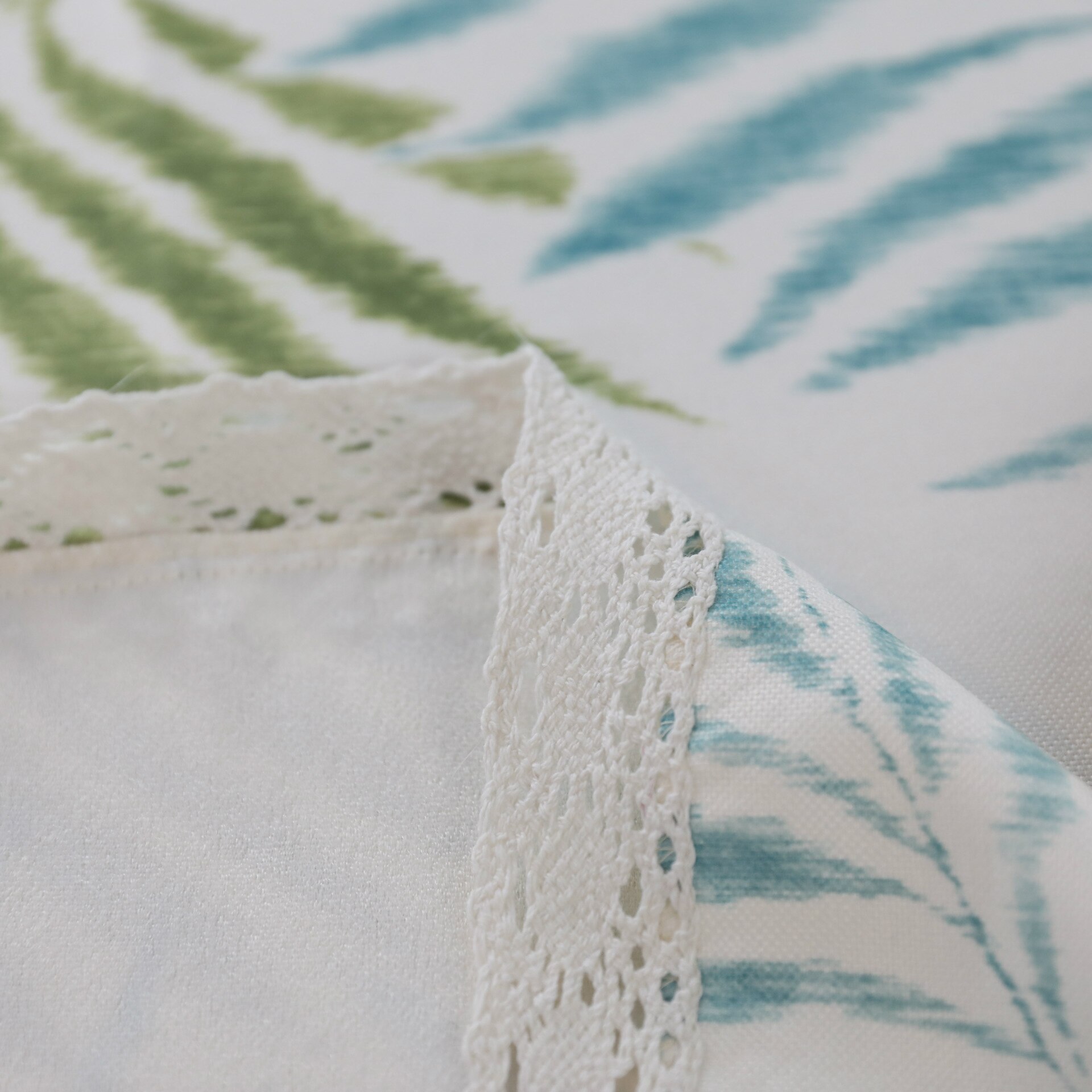 Amerikaanse Land Stijl Verse Groene Bladeren Gedrukt Tafelkleed Katoen Salontafel Cover Hulsel Rectangulaire Tafelkleed