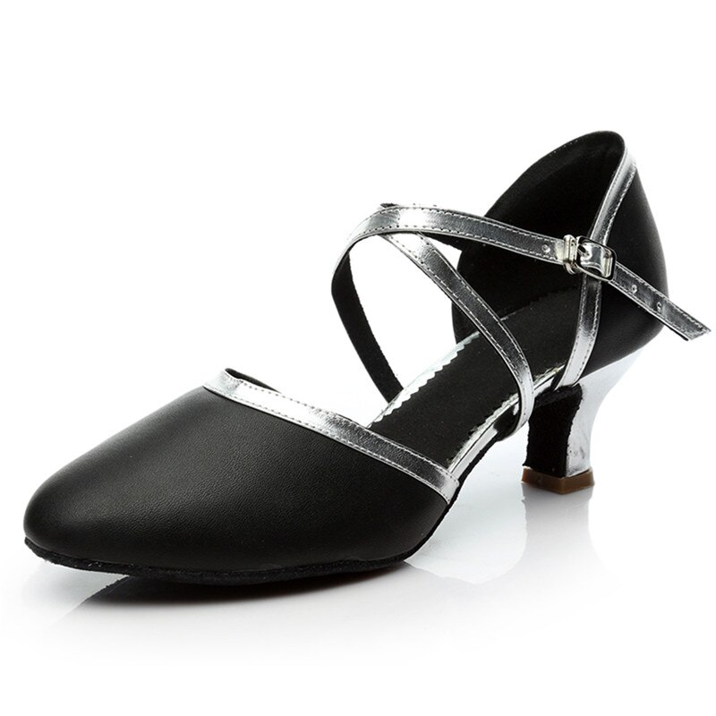 TangDao salsa latin dansschoenen voor dames tango schoenen dikke hakken met veters (Zilver, adult, numeric_37, numeric, eu_footwear_size_system, medium