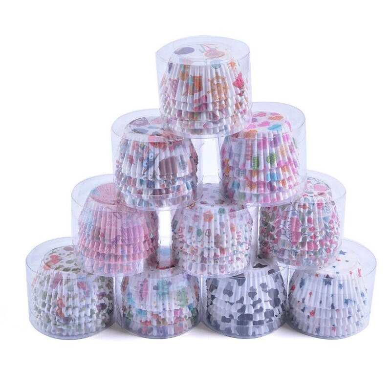 100 Stuks Vetvrij Cake Paper Cups Muffin Cup Liner Tray Bakvorm Cupcake Feestartikelen Keuken Bakvormen Pastry gereedschap