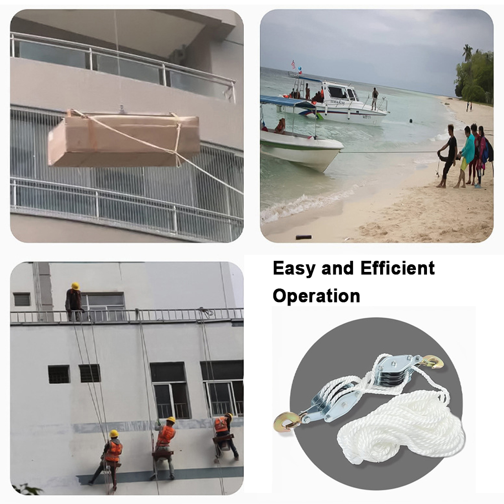 270 ° Draaibaar Touw Katrol Blok Legering Haak Handheld Kraan Heavy Duty Poelie Takel Handmatige Hefinstallatie