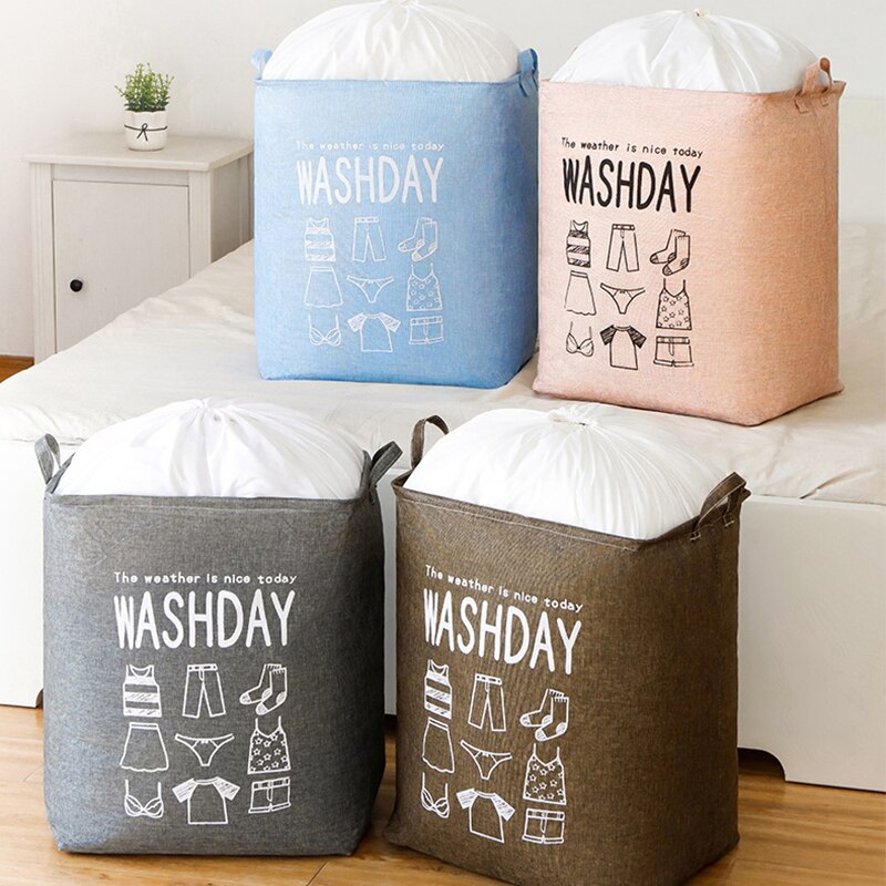 Cube Folding Laundry Basket Laundry Holder Organizer Dirty Clothes Storage Basket Toys Bucket Household Clothing Storage Bag
