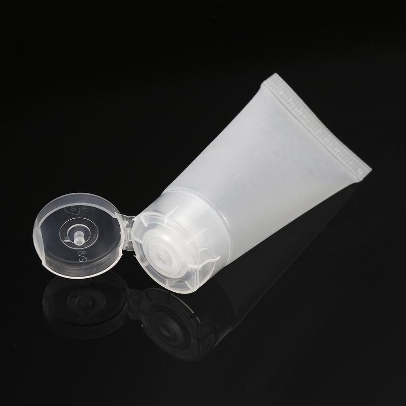 10Pcs/Set Protable Mini PVC Toothpaste Face Cream Lotion Refillable Washable Soft Tube Tube Cosmetic Empty Container Bottle