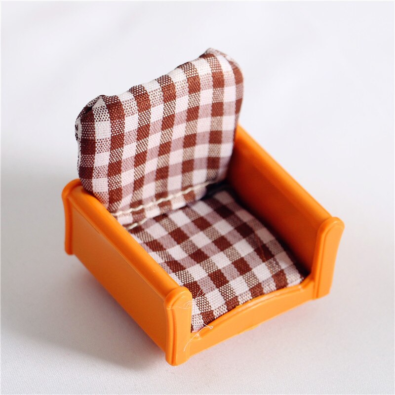 Casa delle bambole Dollhouse Modello Mobili OB11 Singola persona Doppia Stile Europeo Divano in Tessuto e Tè Combinazione di Supporto Della Lampada Da Tavolo: singolo Sofa