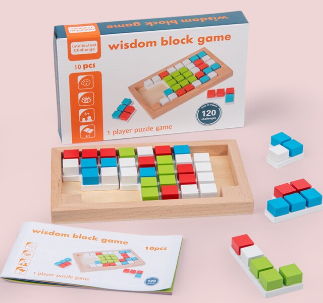 Kinderen 3D Puzzel Game Logic Training Speelgoed Voor Kinderen Leren Onderwijs Uitdaging Spel Met Kaart Educatief Speelgoed Voor Kinderen: Cube