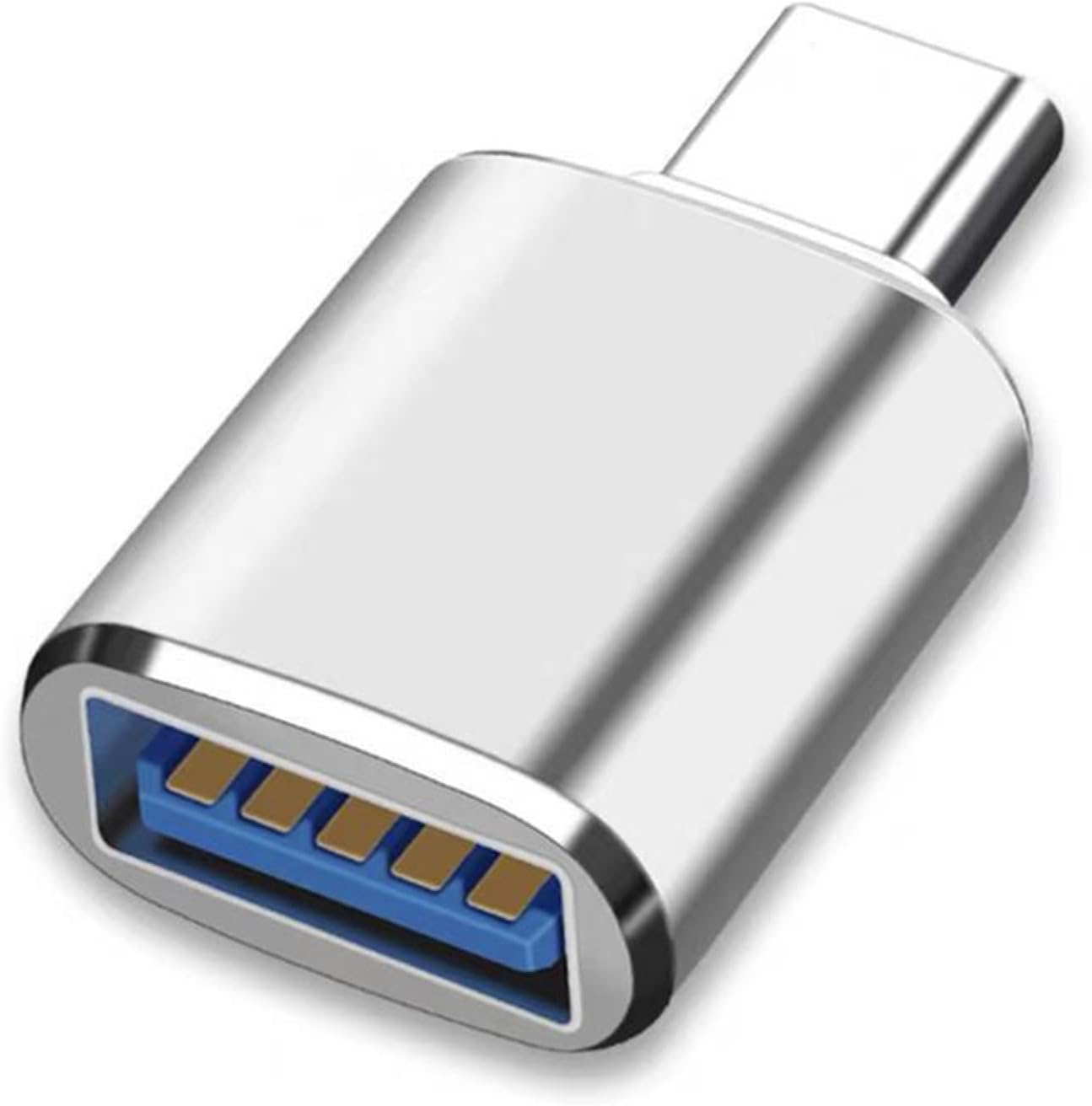 Adapter USB C, konwerter USB C na USB 3.0 typu C męski na USB A żeński złącze wtykowe OTG dla Mac Book iPad iPho: Srebrny