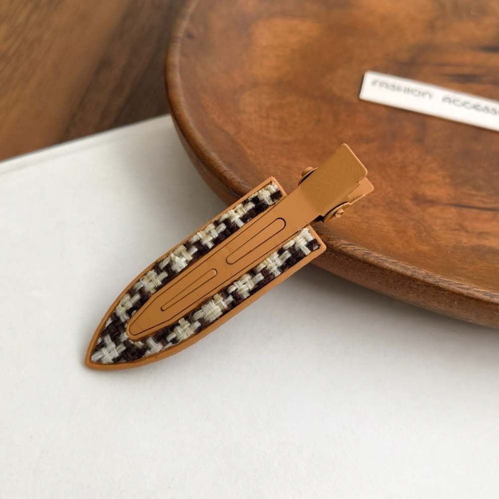 Pinces à cheveux sans plis, Barrettes tricotées, motif pied-de-poule, sans , Clip à boucles, maquillage, Clip à frange: 6