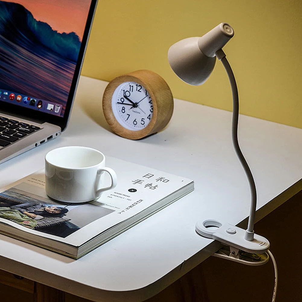 Led proteção para os olhos livro luz noturna ângulo ajustável mini clip-on lâmpada de mesa de estudo bateria aa usb plug-in para leitura do quarto