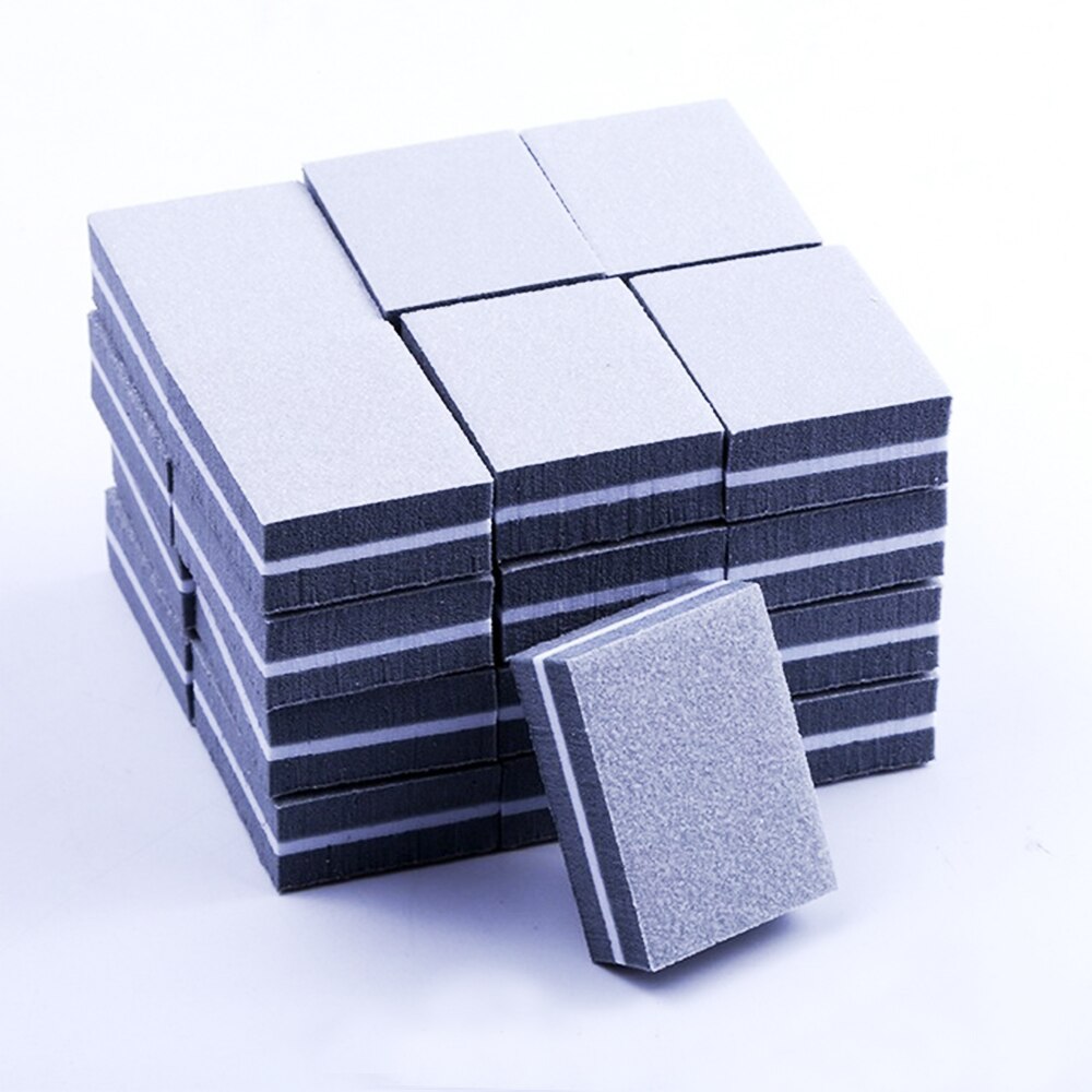 50Pcs Lot Dubbelzijdig Mini Nail File Kleurrijke Spons Nagellak Schuren Buffer Strips Polijsten Manicure Gereedschap: F