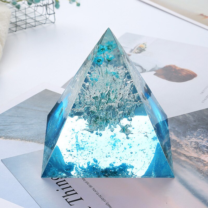 Large Pyramid Silicone DIY Mold for Resin Jewelry Making Ornament Home Decor White