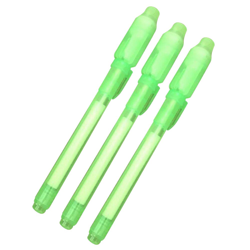 Stylo de peinture à lumière UV pour enfants, 3 pièces, dessin magique drôle Invisible, stylo marqueur d'encre qui disparaît, tableau Secret, stylo d'écriture de Message, jouet: 3pcs