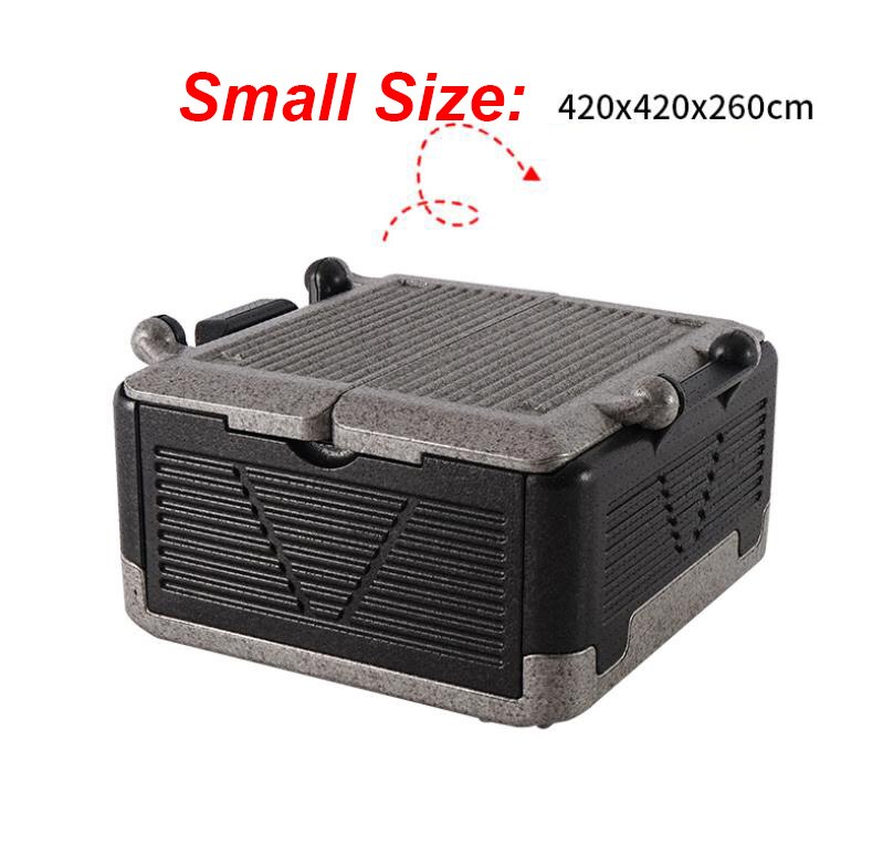24L/60L Foldable Portable Outdoor cool box Car Refrigerator Auto Fridge Drink Food Cooler Warmer Box for Car Outdoor Camping: Samll Grey
