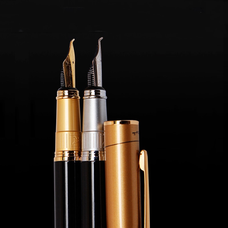 Picasso 906 Athens Dynasty Fine Nib / Calligraphy Bent Nib Fountain Pen Original Box Optional Black with Noble Golden/Silver Cap