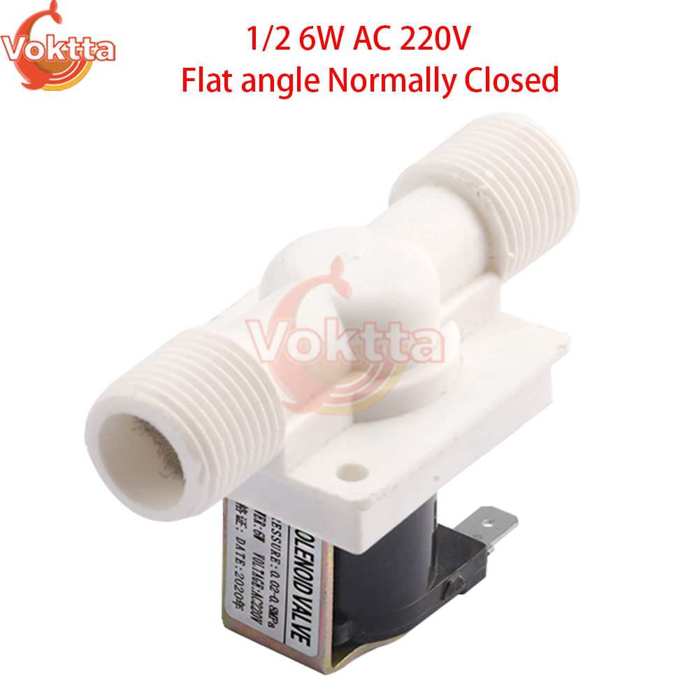 1/2 Solenoid Valve DC 12V 24V AC 110V 220V Water Control Valve Controller Switch Normally Closed Solenoid Valve Switch: Brown