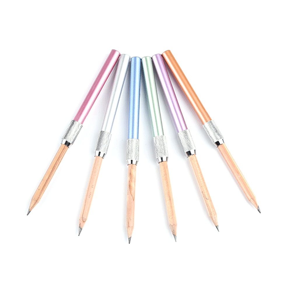 Extensor de lápiz, soporte de alargamiento de madera ajustable, herramientas de dibujo y pintura, suministros de papelería para oficina y escuela
