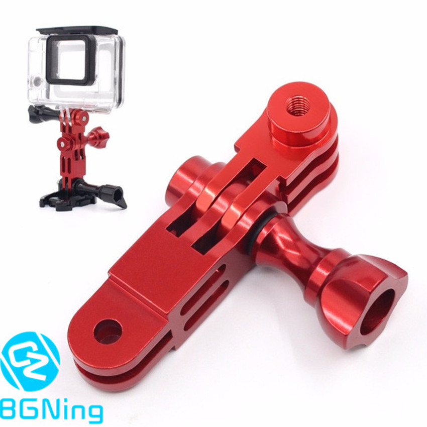 Adattatore per montaggio su braccio a tre vie in alluminio CNC per GOPRO Hero10 9 8 7 6 1 2 3 + 4 5 Session /Yi /SJcam /EKEN /Sony Action cam