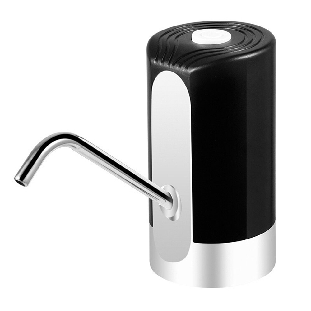 Vanndispenserpumpe bærbar automatisk usb-frakt elektrisk vannpumpe-dispenser gallon drikkeflaske automatisk bryterpumpe: Svart