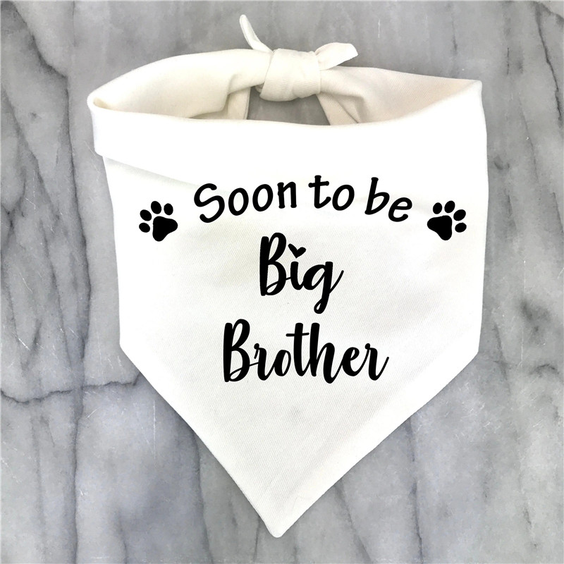 Grand frère grande sœur chien Bandana annonce de grossesse chien Bandana sexe révéler Photo accessoire écharpe pour animaux de compagnie accessoires foulards pour animaux de compagnie: green