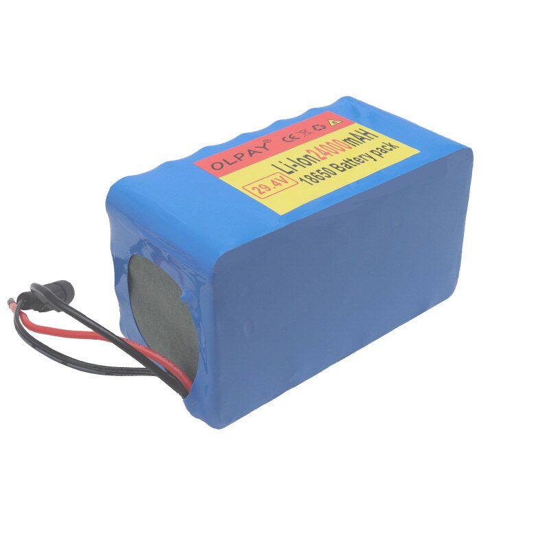 7S4P 24000mAh high power 24AH 18650 Lithium Battery pack with BMS 29.4V Electric bicycle electric car backup power