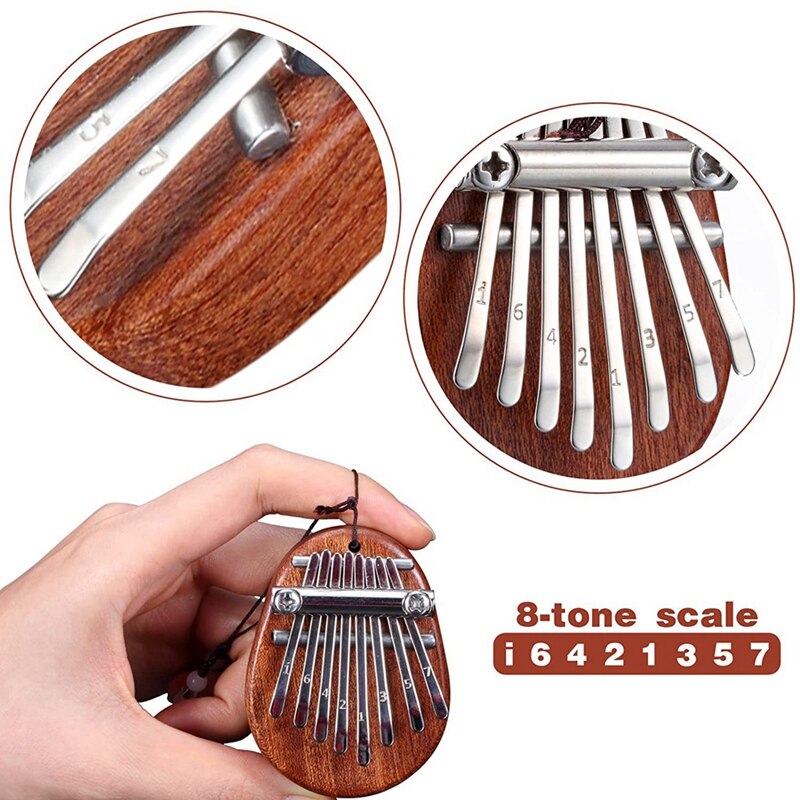 8 Key Kalimba Mini Thumb Piano Kalimba Beginner Portable Instrument