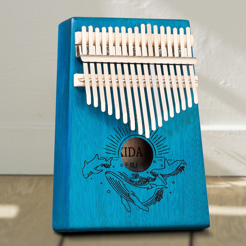 Kalimba 17 Key Piano Prachtig Muziekinstrumenten Mahonie Duim Piano Populaire Beginner Geven 1 Set Van Accessoires