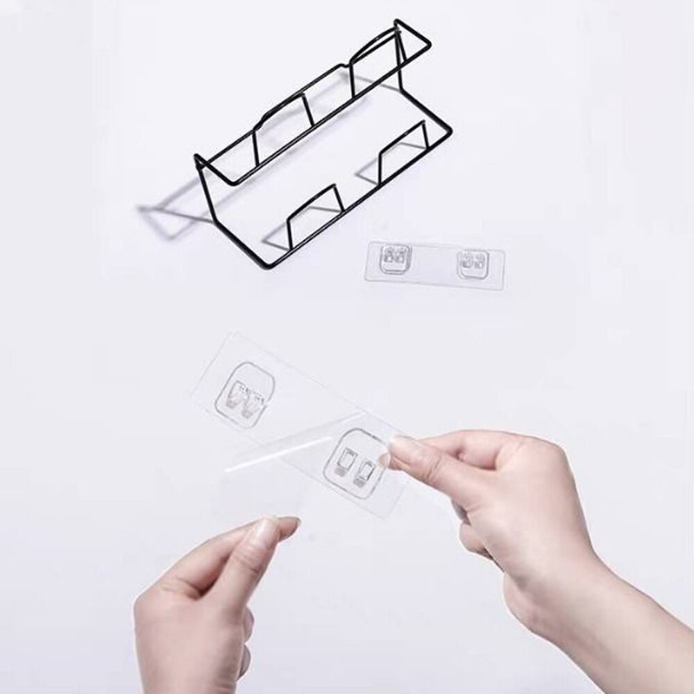 Gancho de Velcro adhesivo para montar en la pared, sin costuras, fuerte, para baño, multifuncional