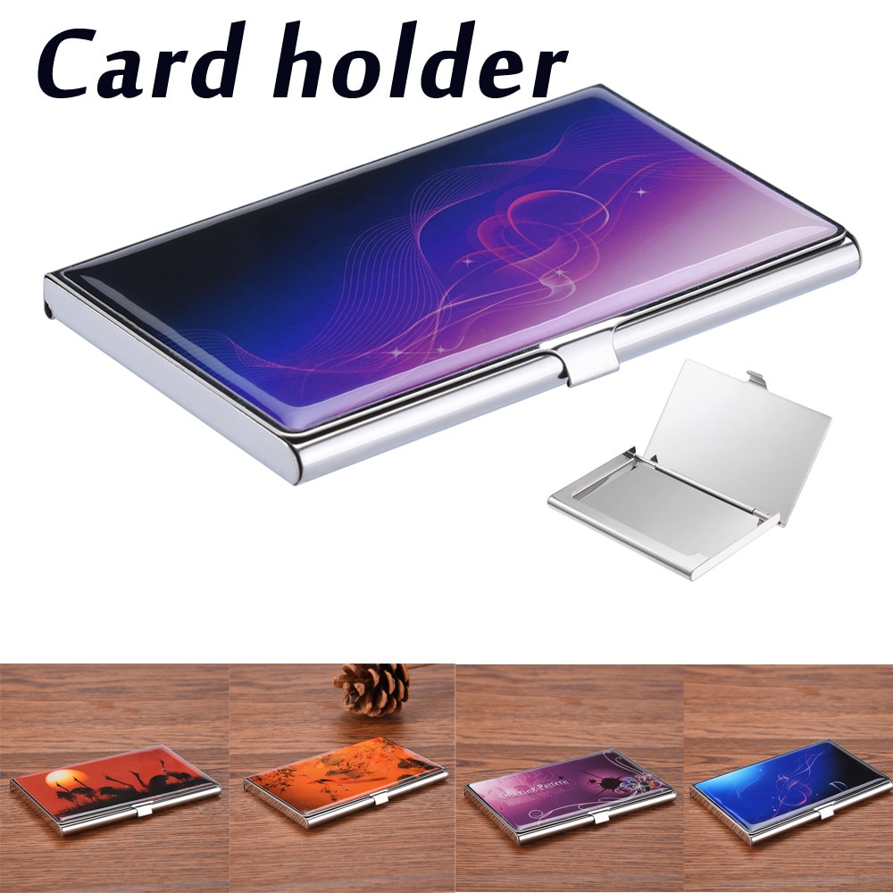 Stainless Business Card Case Stainless Steel Aluminum Holder Metal Box Cover Credit Men Business Card Holder Card Metal