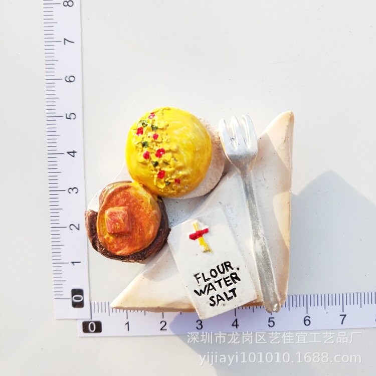 Autocollants frigidaire | Aimants, Simulation pain petit déjeuner après-midi thé fruits Dessert cuisine, décoration réfrigérateur en résine autocollants idées: 7