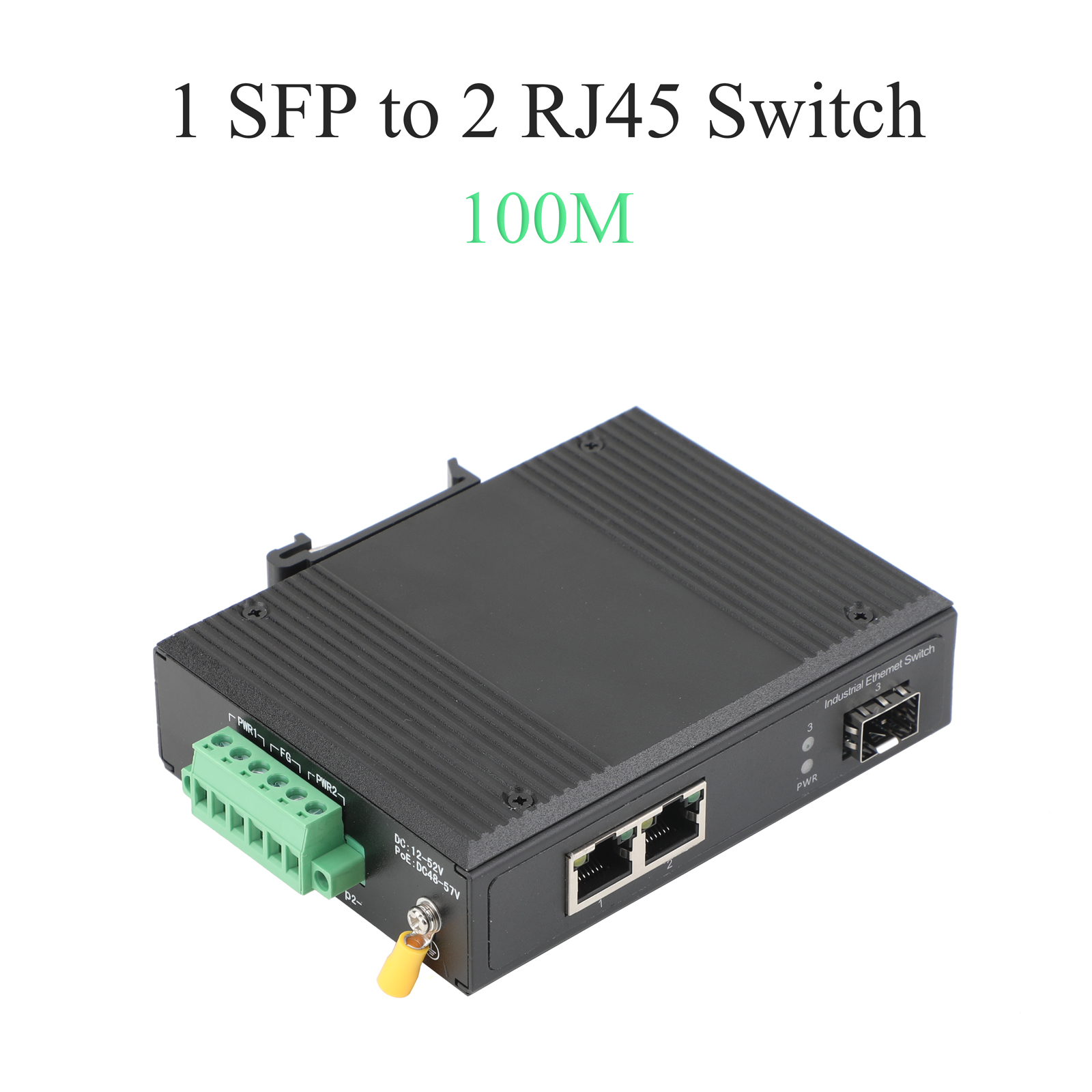 1PCS 100M/1000M SFP Industrial Converter 1 SFP to 1/2/4 POE Transceiver 10/100/1000M Fiber Optic Switch Industrial Network: Chocolate