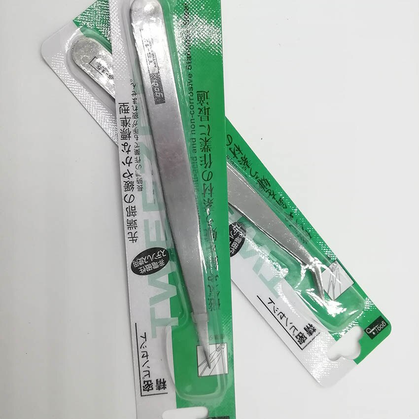Stainless Steel Nail Art Tweezers, straight bended rhinestone picker nipper, DIY tool accessory