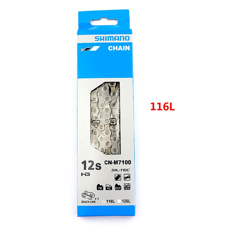 Shimano SLX CN M7100 Chain 12 speed with Quick Link 116L 120L 126L 12-Speed Mountain Bike Bicycle Chain M7100 MTB 12S: Default Title