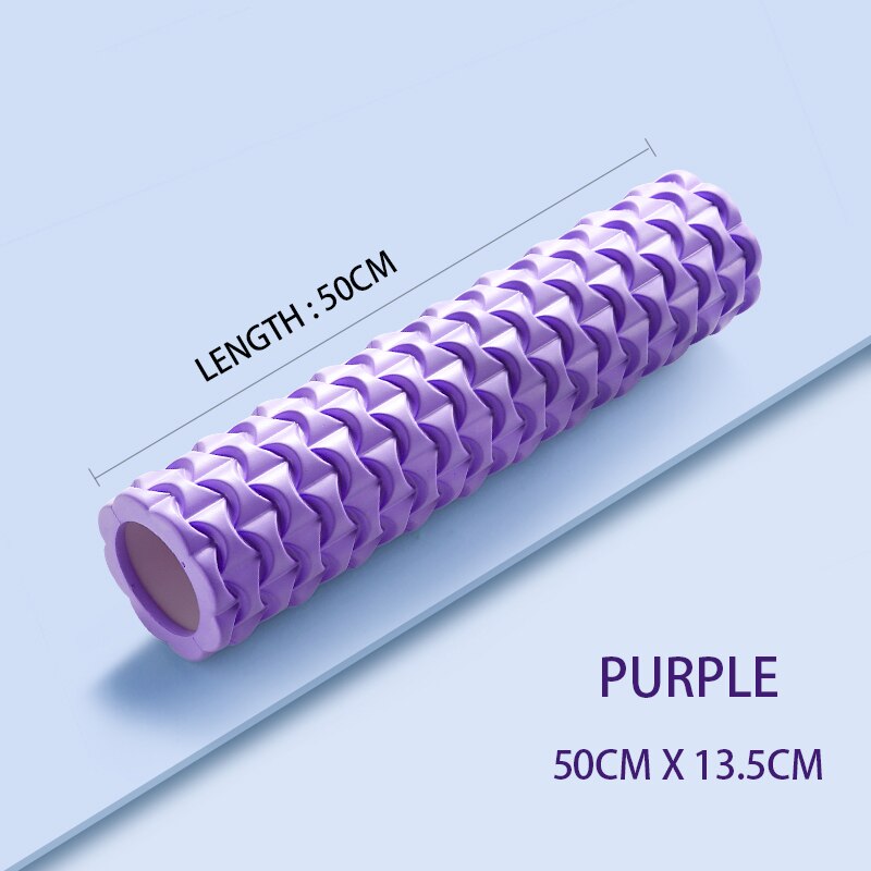 Roller Yoga Kolom Hollow Foam Roller Yoga Kolom Pilates Gym Fitness Massage Grid Triggerpoint Therapie Fysieke Oefening: PURPLE 50CM