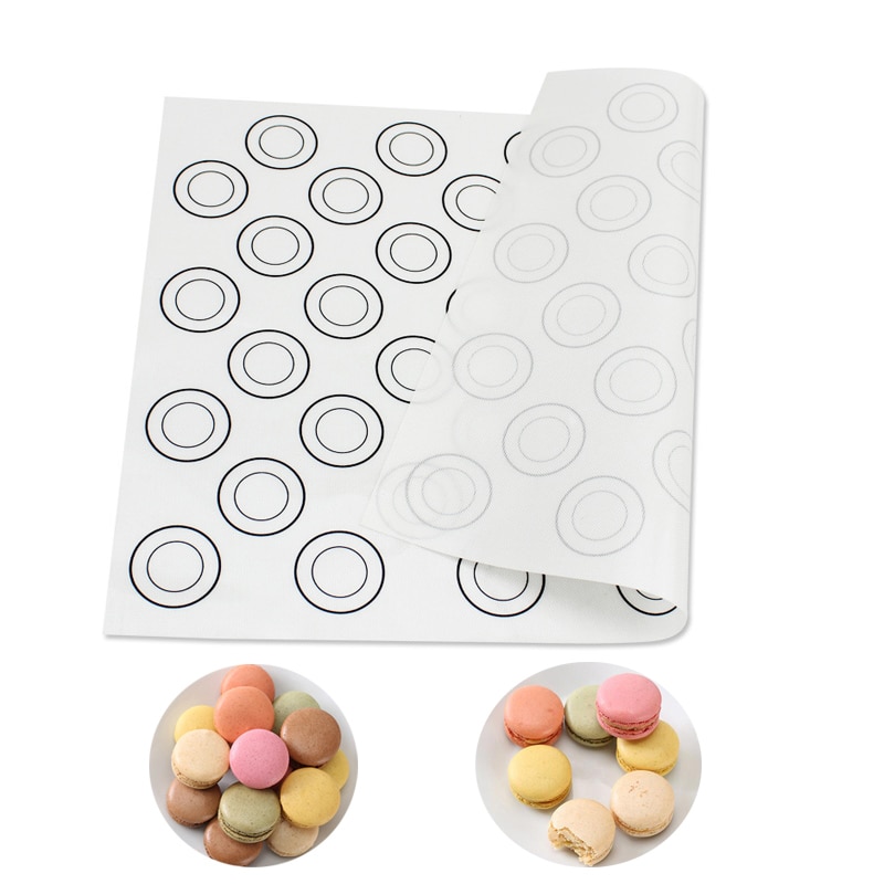 Alfombrilla de silicona para masa de 40x30cm, 44 círculos para horno de repostería, hoja para hornear Pasta, tapete antiadherente para herramientas de pastel