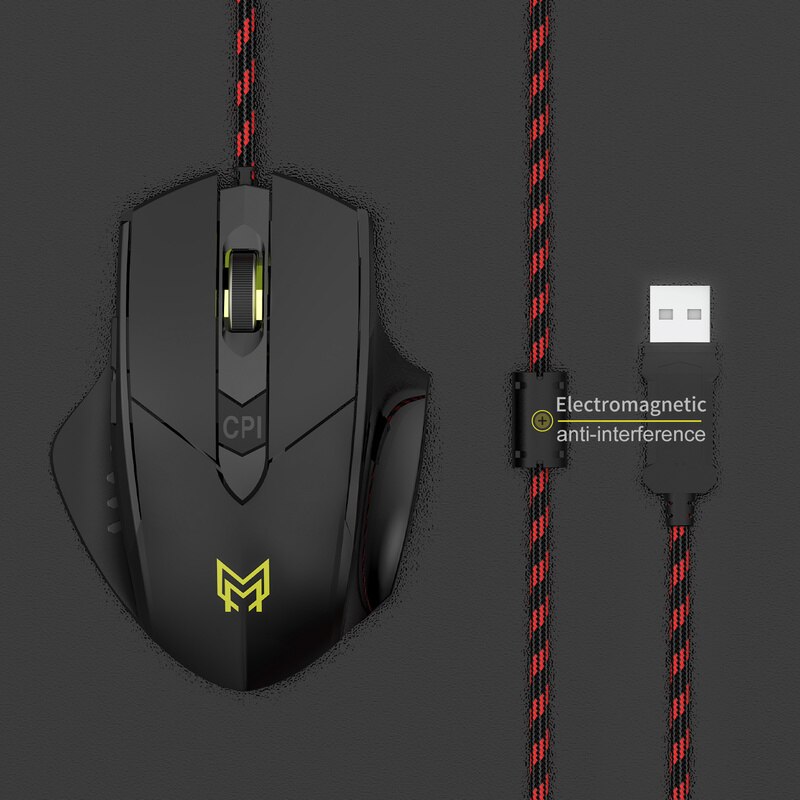 Anmck dla profesjonalnego gracza mysz do gier 6D 3200DPI regulowana przewodowa dioda optyczna myszy komputerowe USB przewodowa myszka komputerowa Mause na laptopa PC