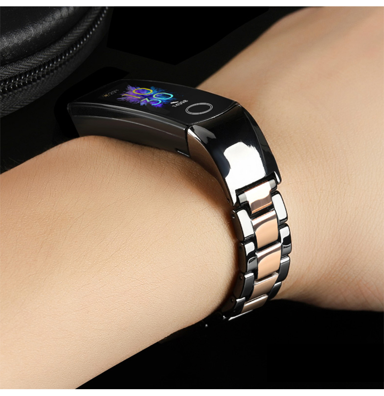 Keramische Band Armband Voor Huawei Honor Band 5 Band Voor Honor Band 4 Vervanging Horlogeband Metalen Gesp Maat Verstelbaar