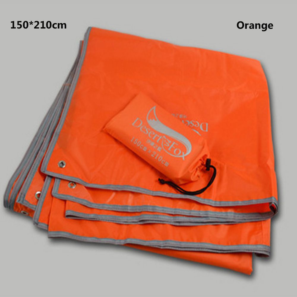 Wüstenplane, wasserdichte plane, picknickdecke, ultraleichte zeltunterlage mit packsack für camping und wandern: Orange 150 x 210cm