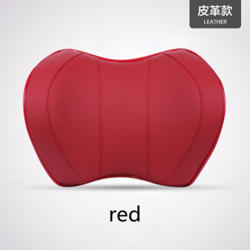 Car Seat Head Neck Rest Massage Auto Pillow Space Memory Neck Headrest Car Cover Vehicular Pillow Seat Headrest Accessories: red