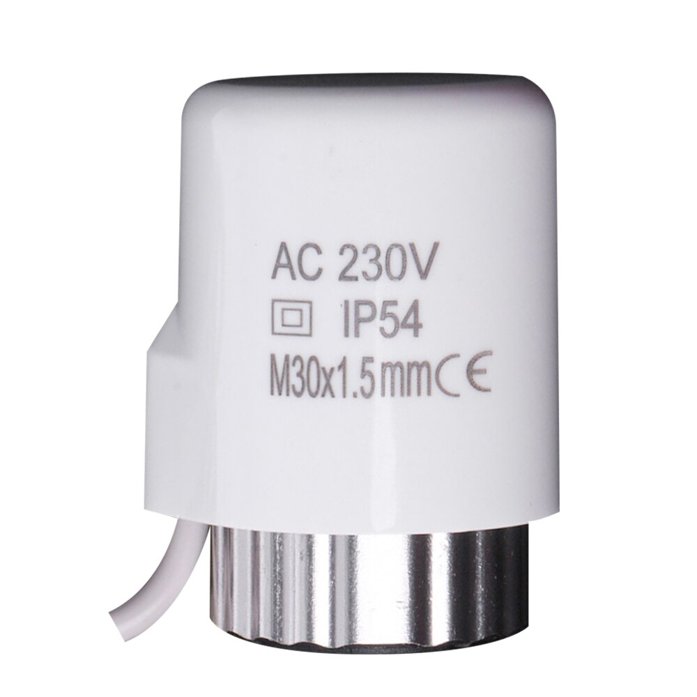 230V NO/NC Thermostat Manifold Underfloor Heating Radiator Electric Thermal Actuator Valve Head: white