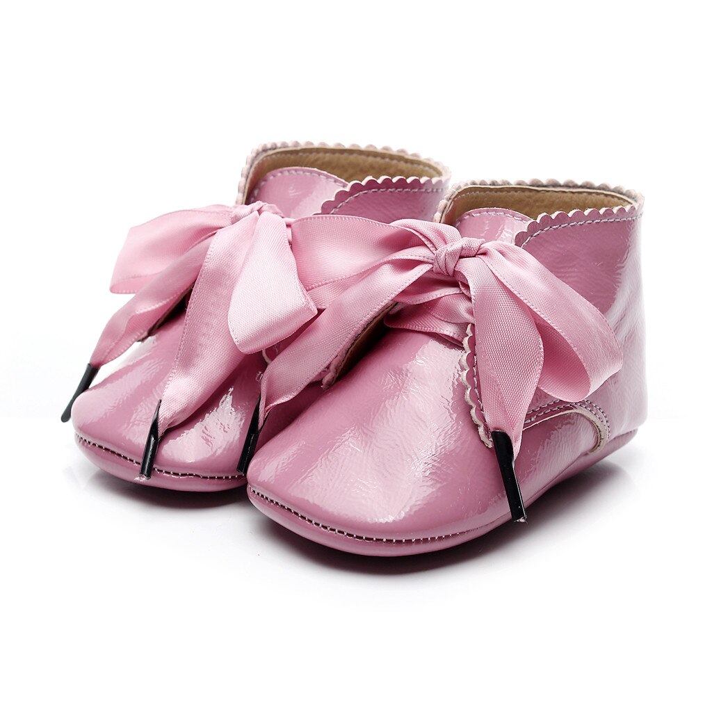 MUQGEW Lakleer Meisjes Prewalker Zachte Zool Lederen Baby Schoenen Laarzen Cartoon Schoenen Eerste Wandelaars Schoenen Booties Py4