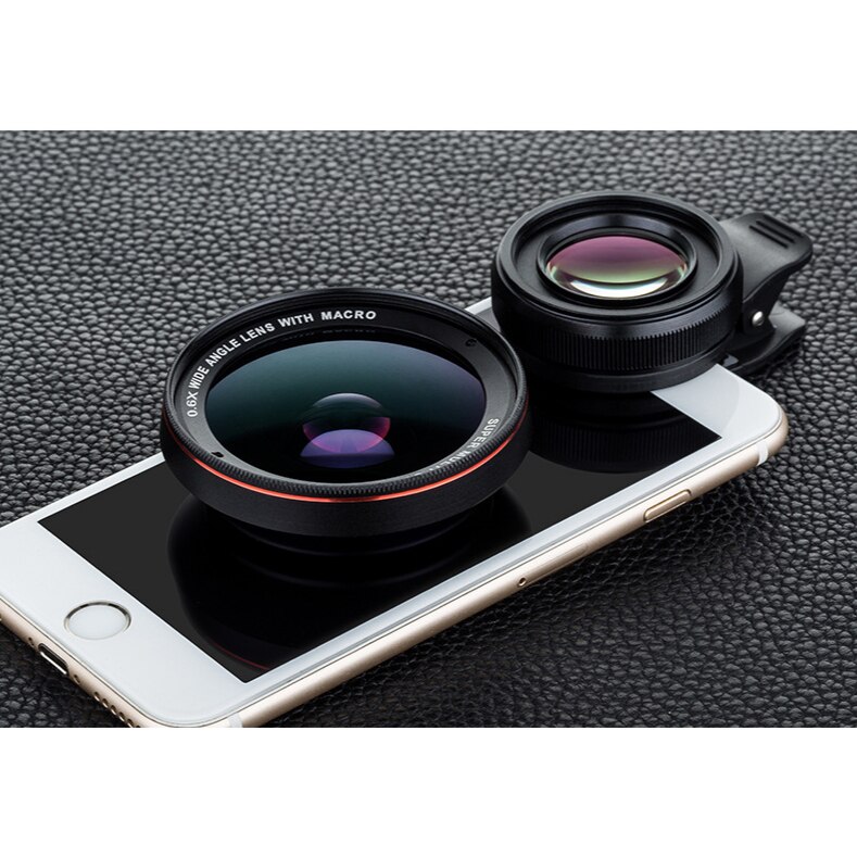 0.6X Groothoek Lens Mobiele Telefoon Lens Groothoek Macro 2 In 1 58Mm Kaliber 4K hd Vervorming-Gratis Groothoek